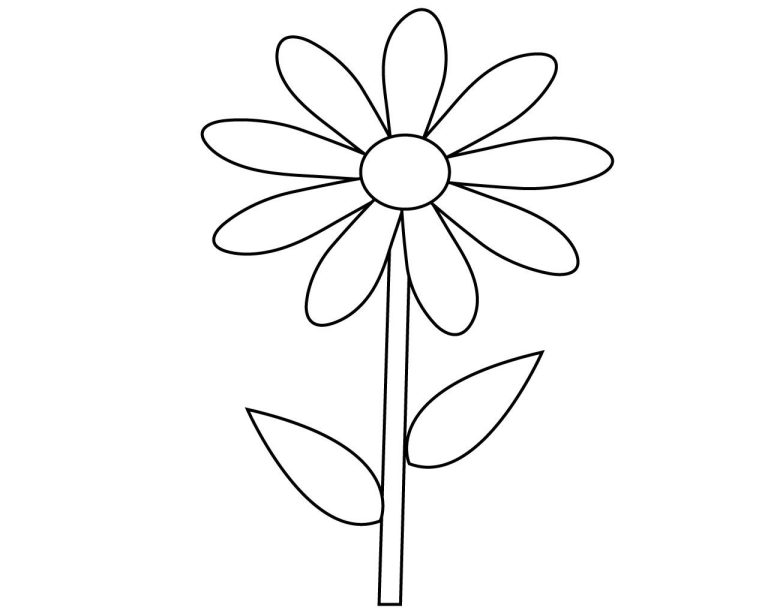 Simple Flower Coloring Pages