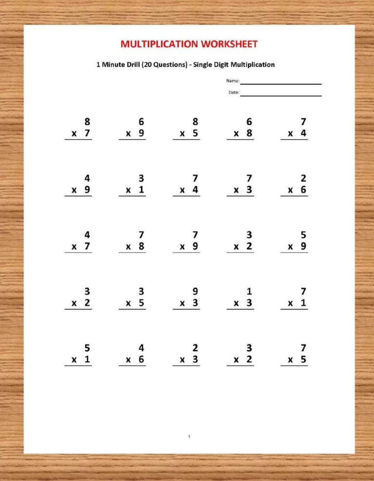 Year 1 Maths Worksheets Pdf