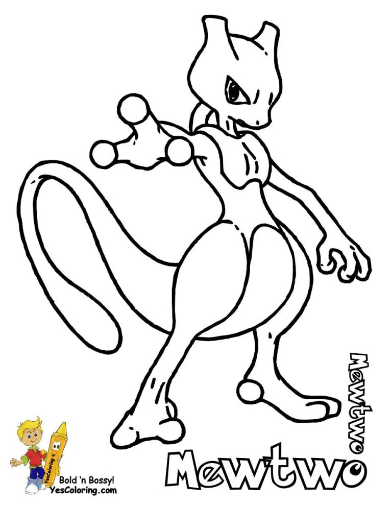 Pokemon Coloring Pages Mewtwo