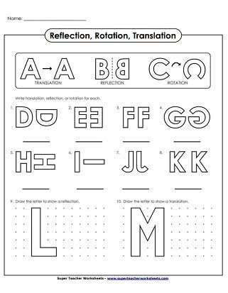 Rotations Worksheet 1 Answer Key