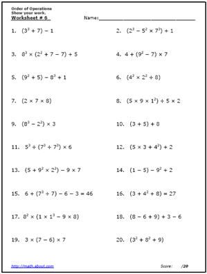 Ordering Numbers Worksheets 8th Grade