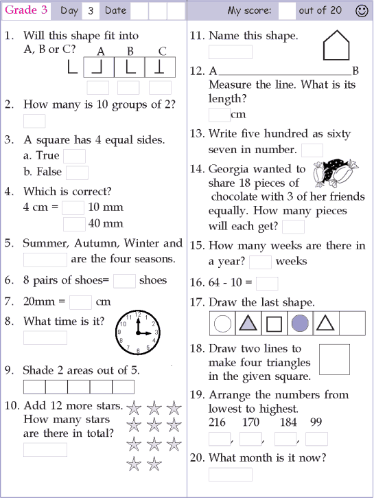 Mental Maths For Class 3 Addition