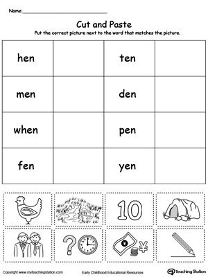 Word Family Worksheets Free