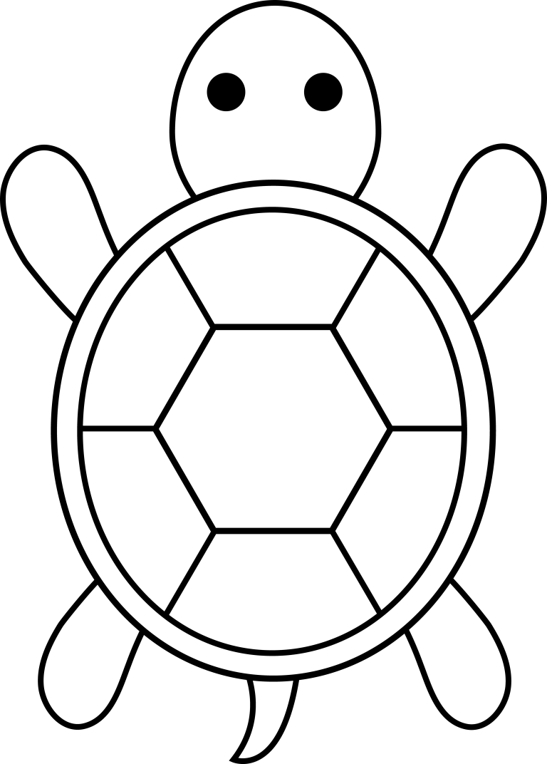 Turtle Coloring Pages Easy