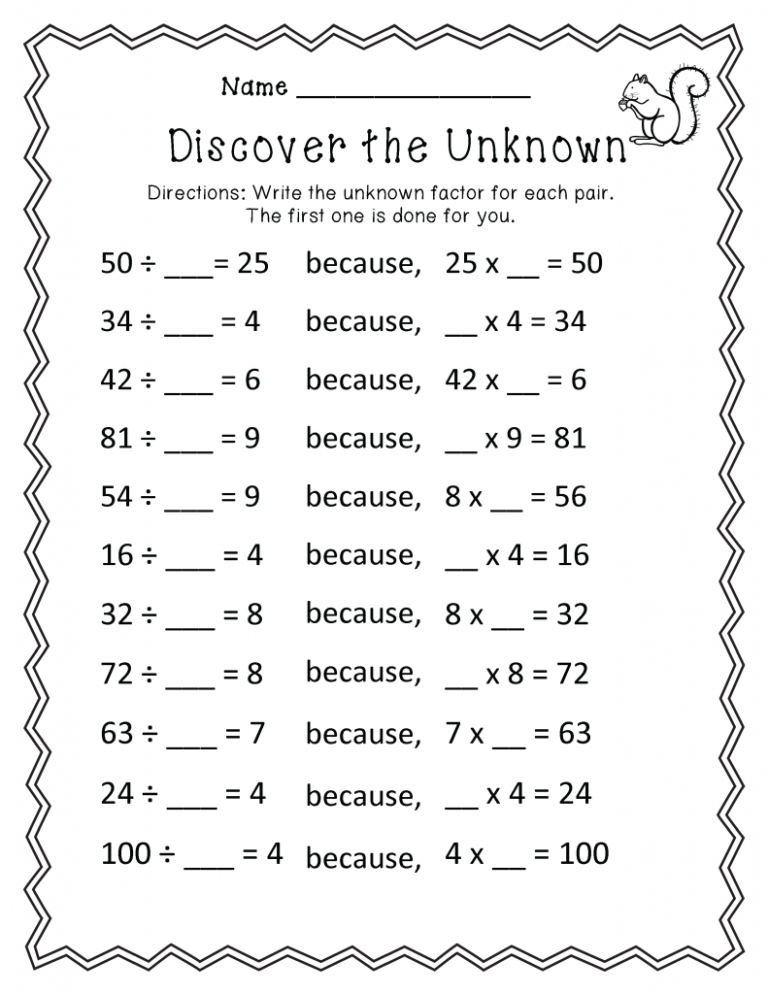 Basic Multiplication Worksheets 3rd Grade