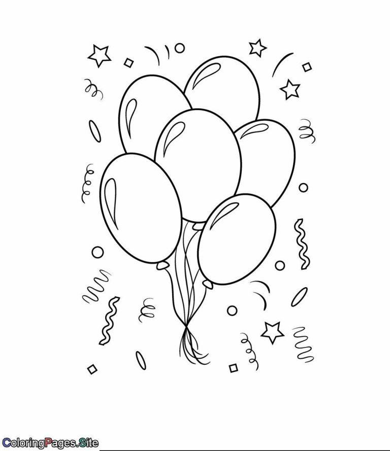 Balloons Coloring Page