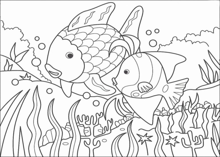 Rainbow Fish Coloring Page