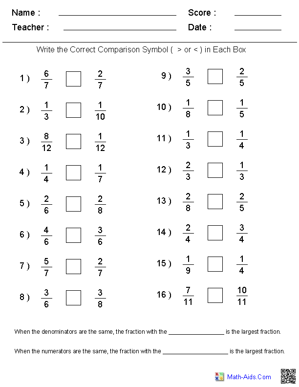 Comparing Decimals Worksheet Pdf