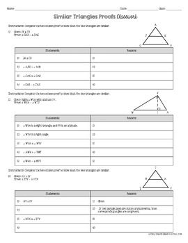 Similar Triangles Worksheet Grade 9