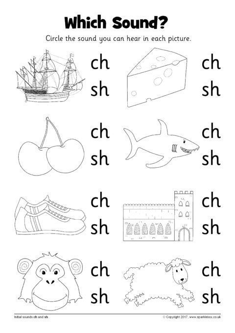 Sh Words Worksheet For Kindergarten