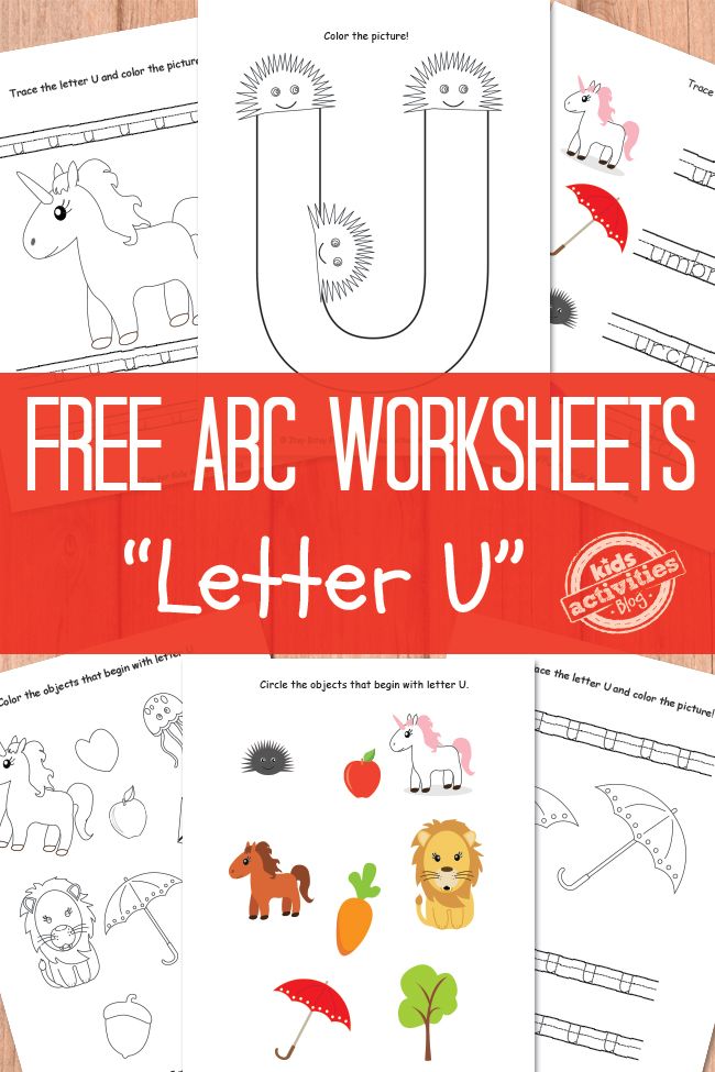 Letter U Worksheets Free