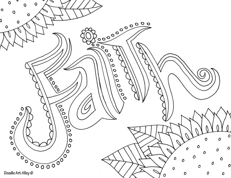 Faith Coloring Pages