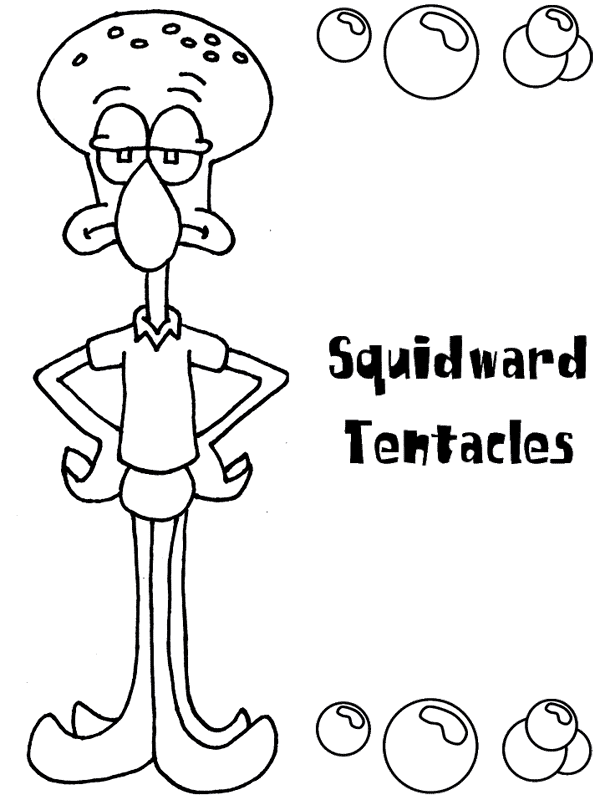 Spongebob Coloring Pages Squidward