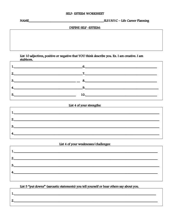 Boundaries Worksheet