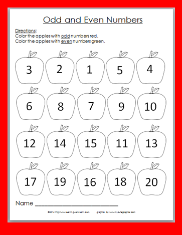 Odd And Even Numbers Worksheets 1st Grade