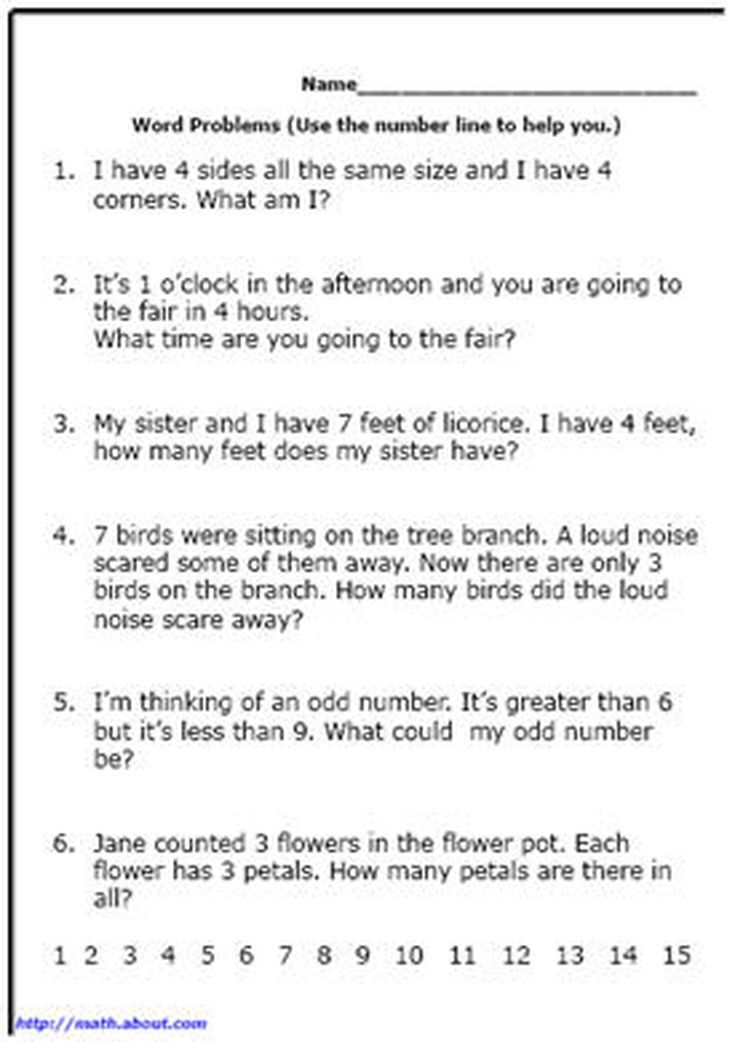 Math Word Problems Worksheets 12th Grade