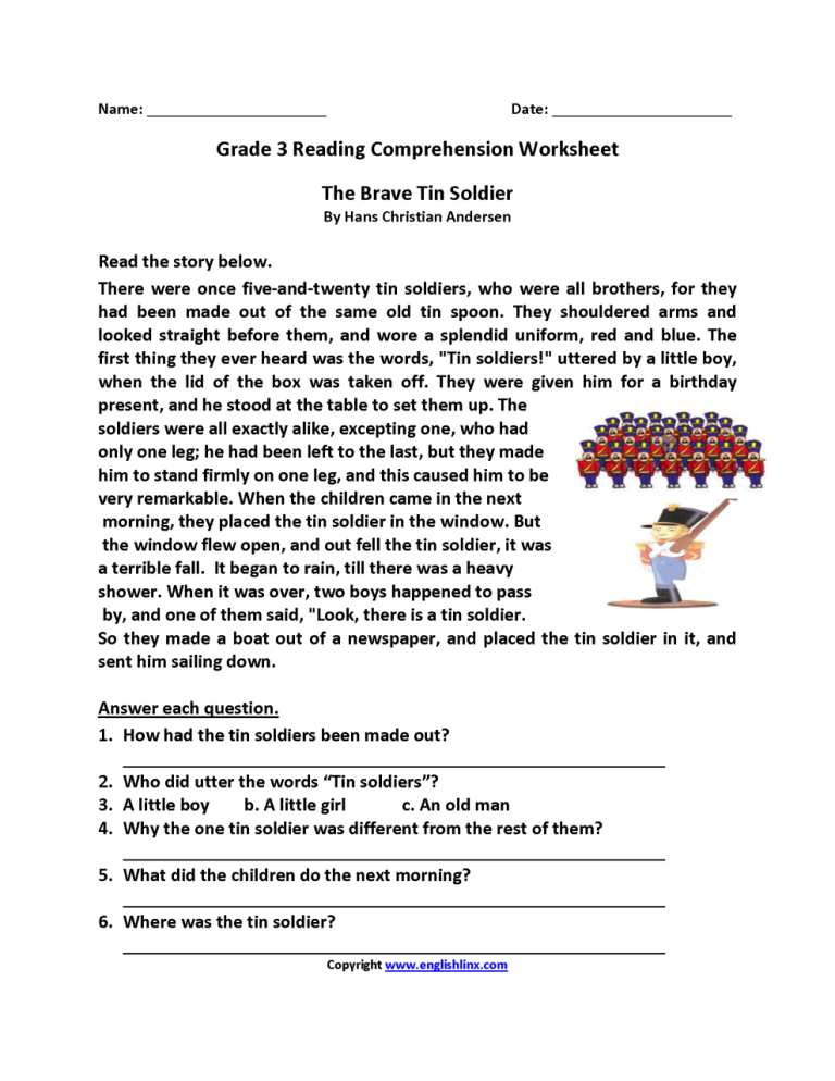 Comprehension For Class 4 Pdf