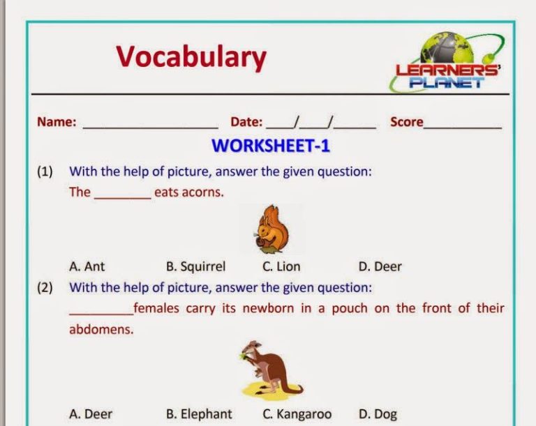 A An Worksheets For Grade 1