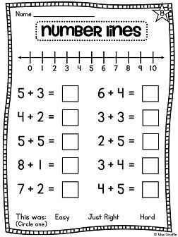 Addition Subtraction Worksheets 1st Grade