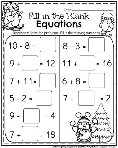 1st Grade Math Worksheets