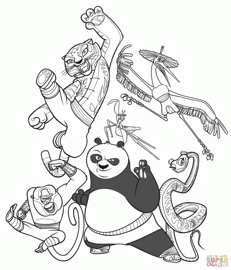 Kung Fu Panda Coloring Pages