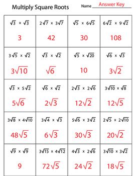 Square Root Worksheets 7th Grade