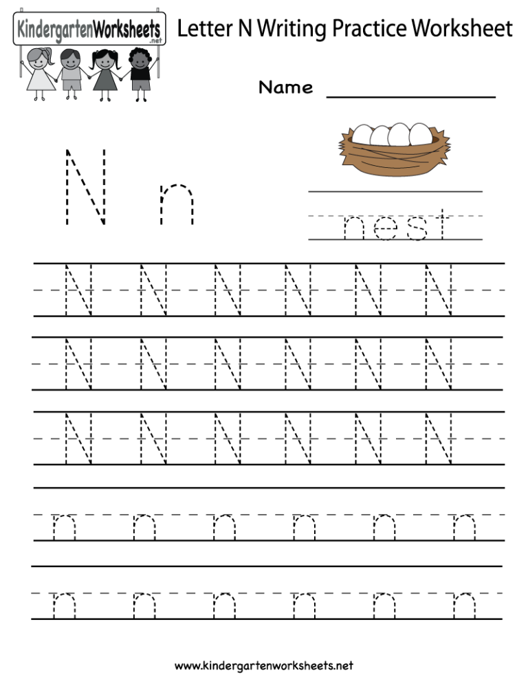 Writing Practice Worksheets For Nursery