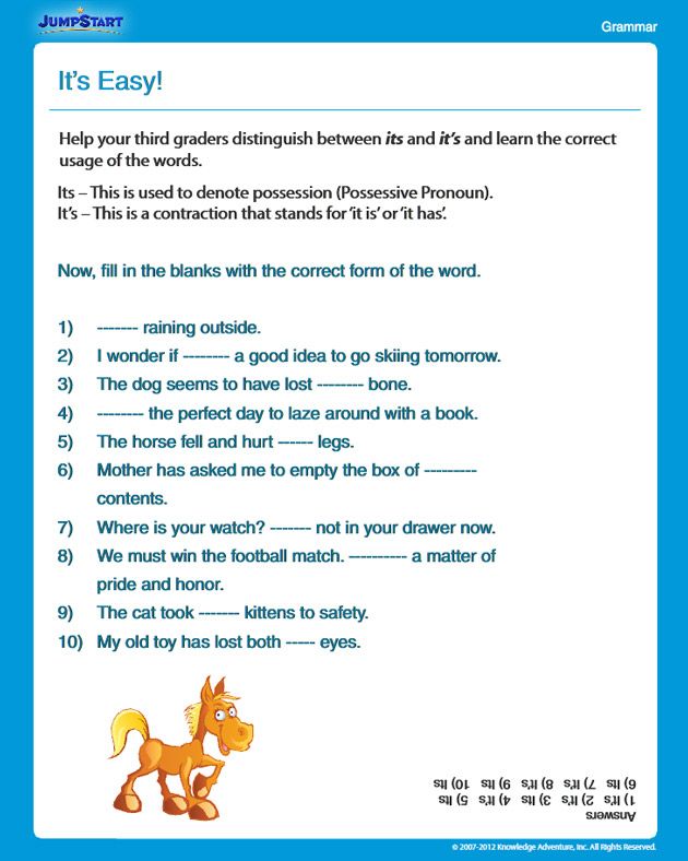 English Worksheet For Class 3 Grammar