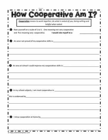 Respect Worksheets