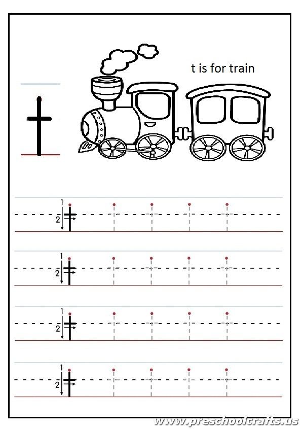 Printable Kindergarten Worksheets Letter T