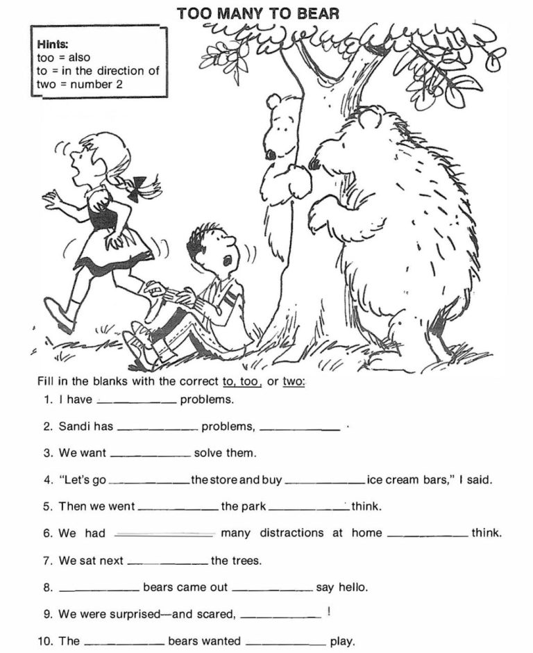 Grade 6 English Worksheets Printable Free