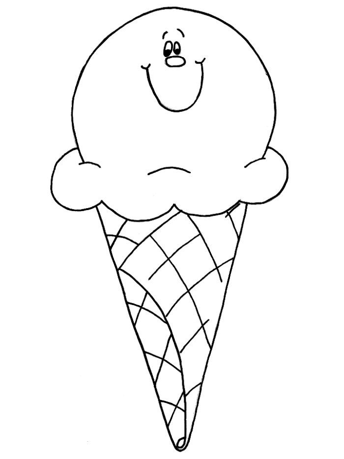 Ice Cream Cone Coloring Page