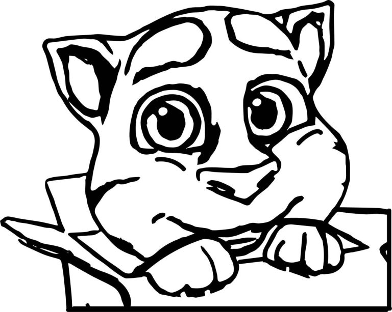 Talking Tom Coloring Pages