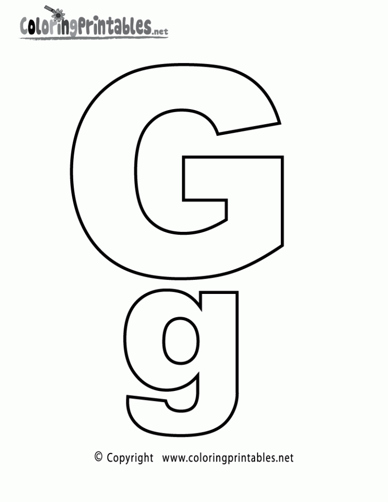 Letter G Coloring Pages