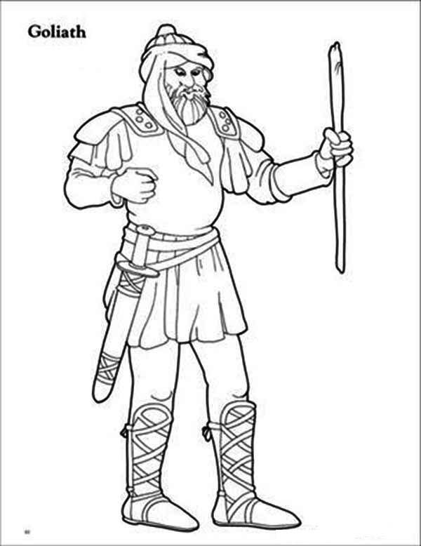 David And Goliath Coloring Page