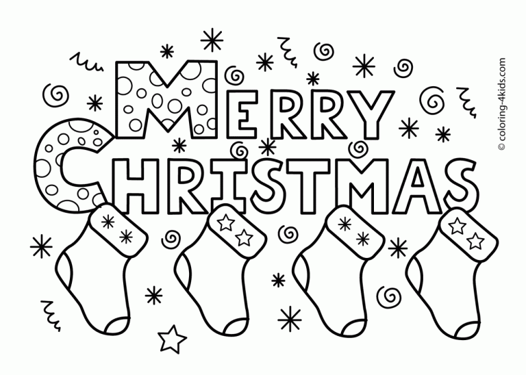 Merry Christmas Coloring Pages