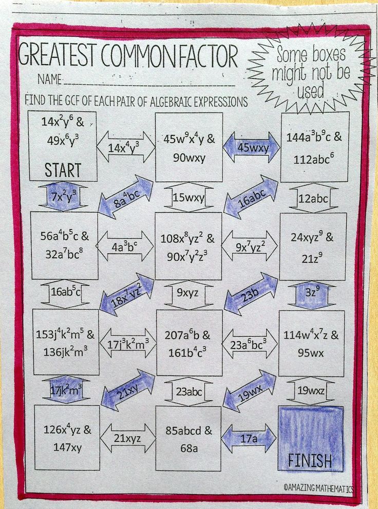 Answer Key Factoring By Grouping Worksheet