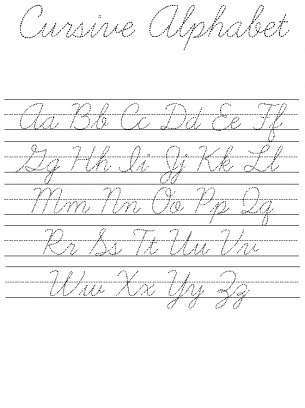 Cursive Alphabet Practice