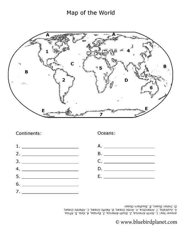 Geography Worksheets For Kindergarten