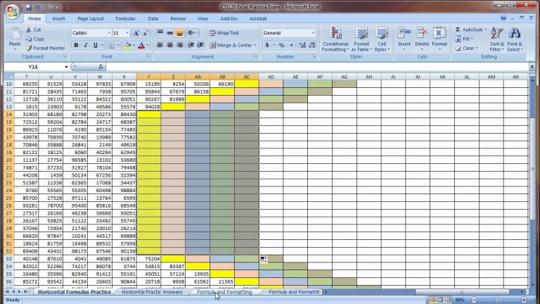 Excel Practice Sheet Download