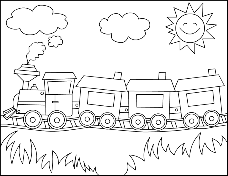 Train Coloring Pages For Preschoolers