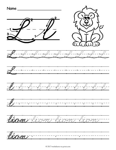 Cursive Alphabet Printable Cursive Handwriting Practice