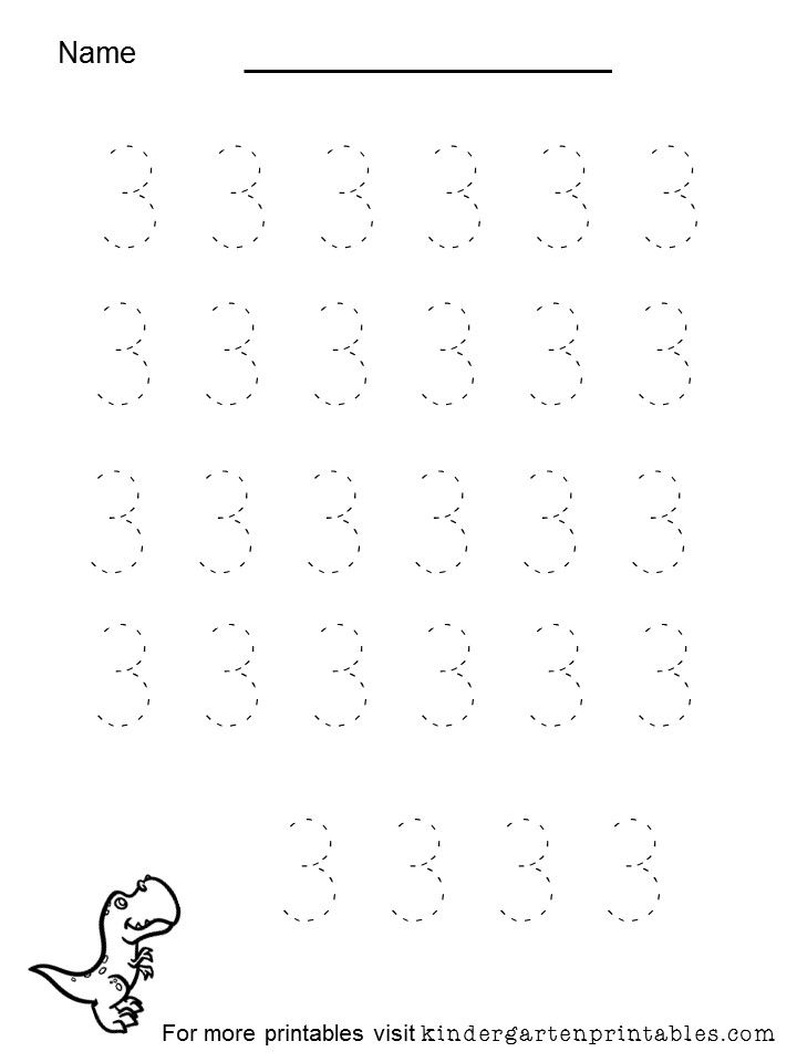 Number 3 Worksheets For Preschool