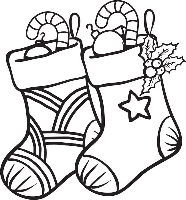 Stocking Coloring Page