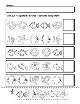 Pattern Worksheets For Prek