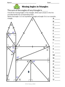 Finding Missing Angles In Triangles Worksheet Ks2