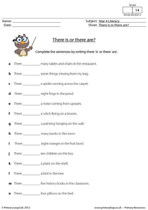 Free Printable English Worksheets