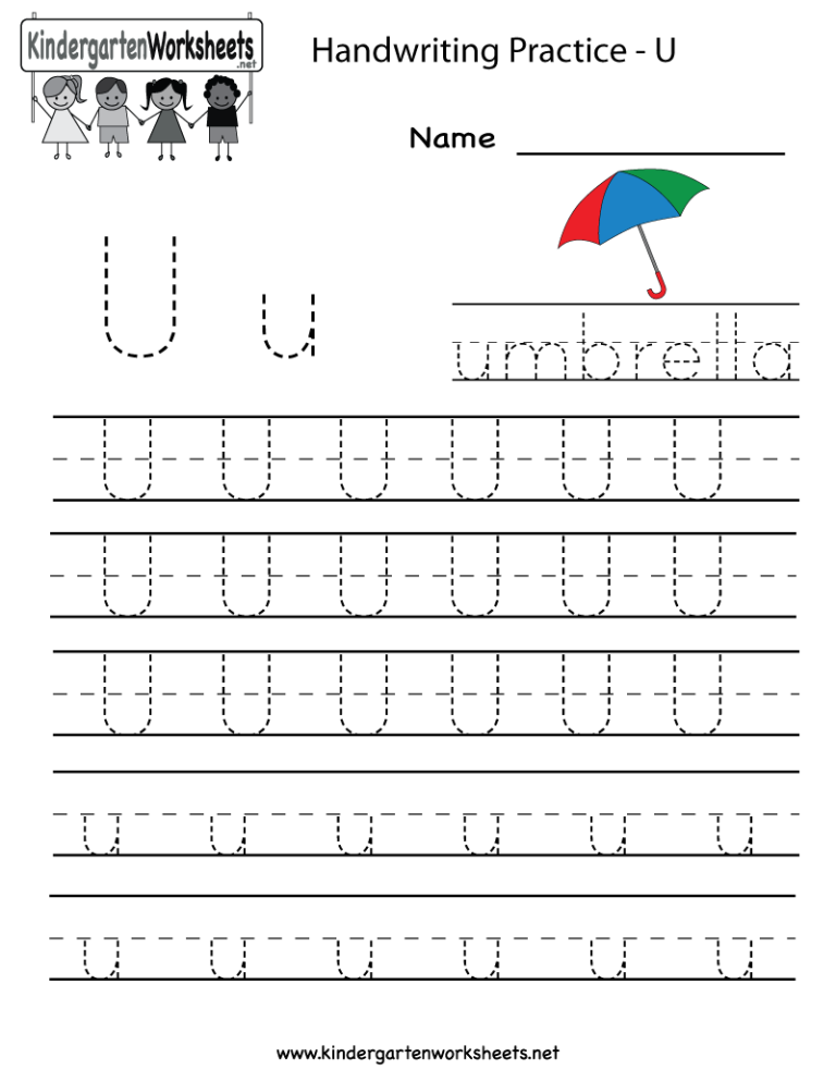 Letter U Worksheets Printable