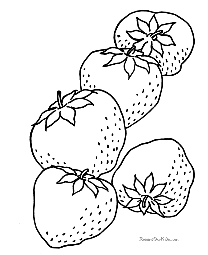 Strawberry Coloring Page