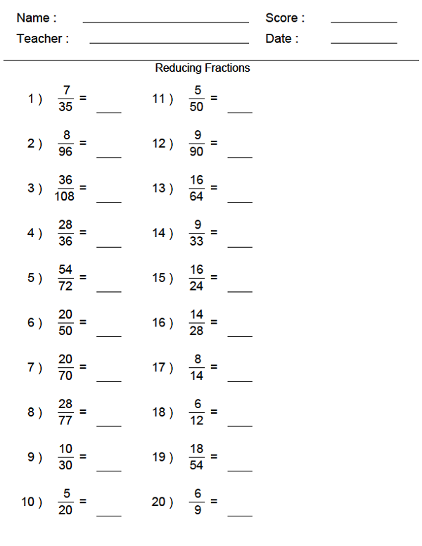 Sixth Grade Math Worksheets Printable